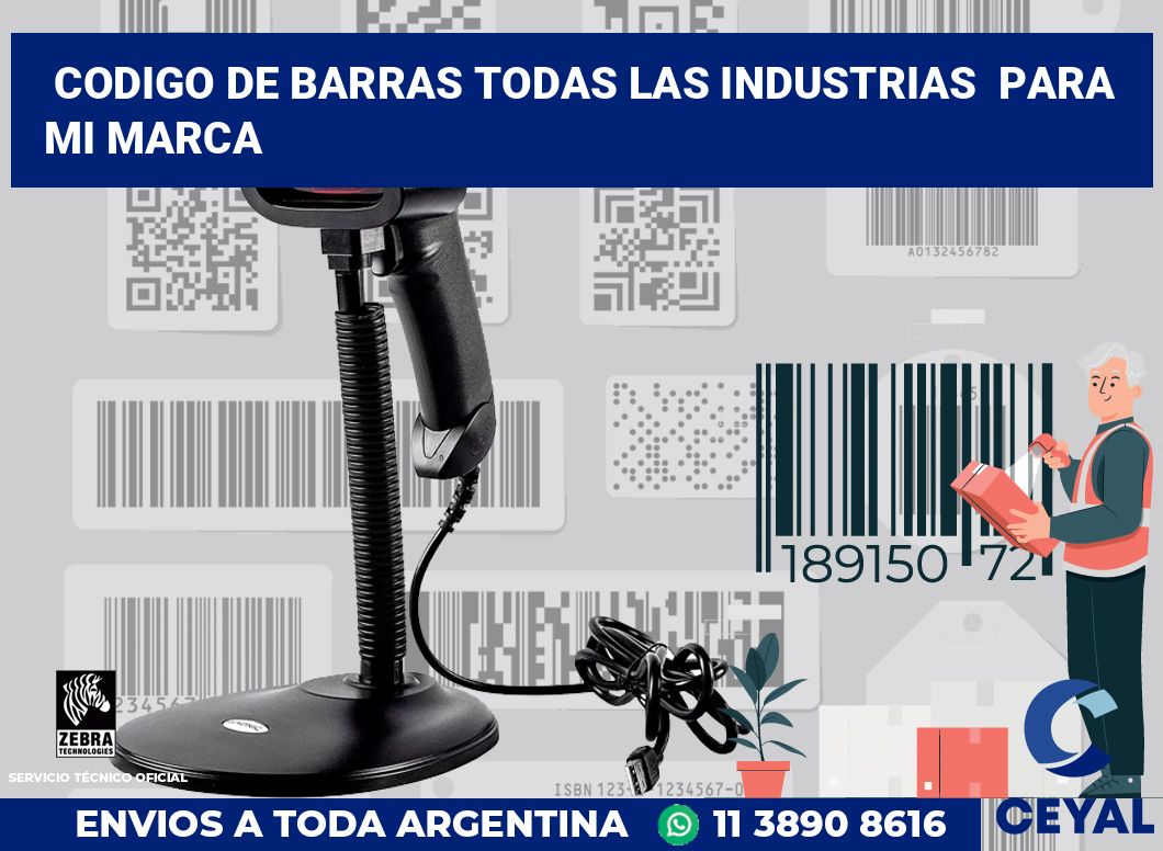 codigo de barras todas las industrias  para mi marca