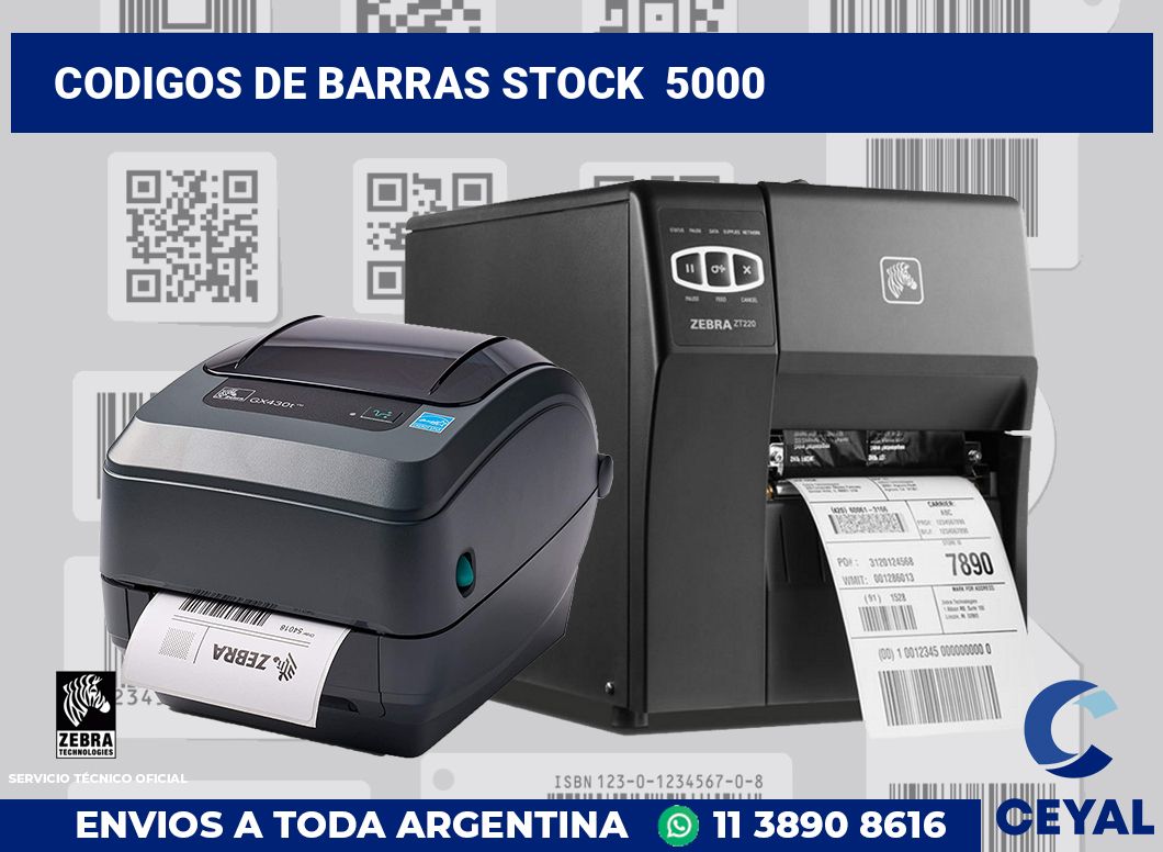 codigos de barras stock  5000