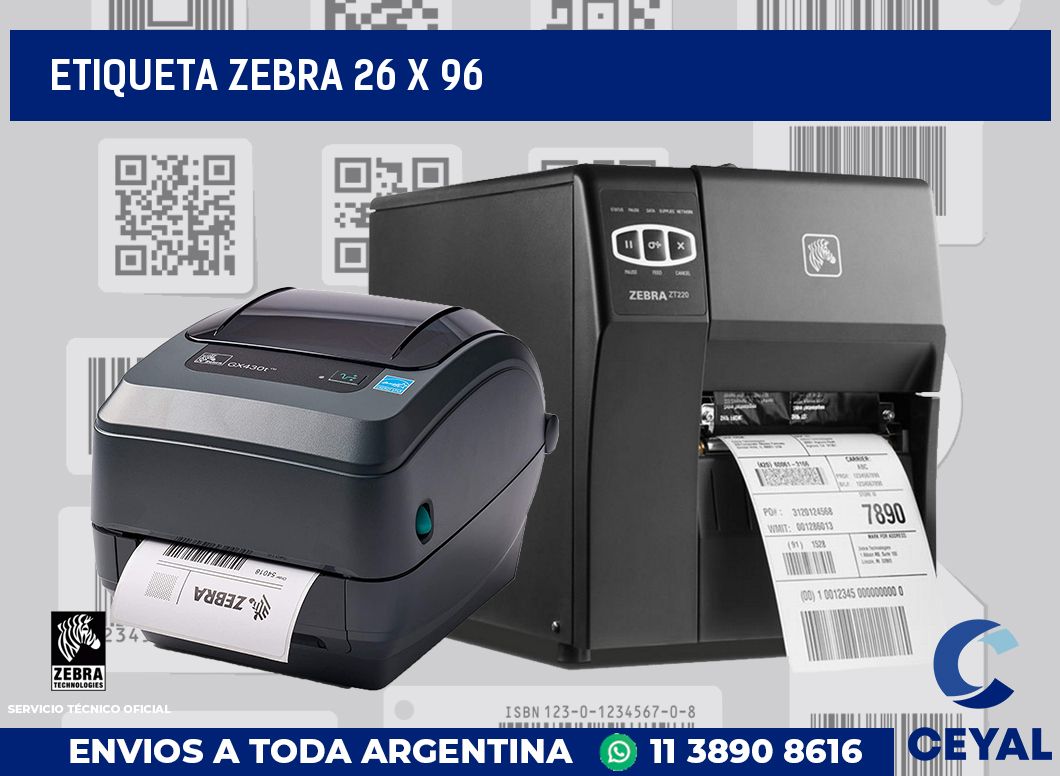 etiqueta zebra 26 x 96