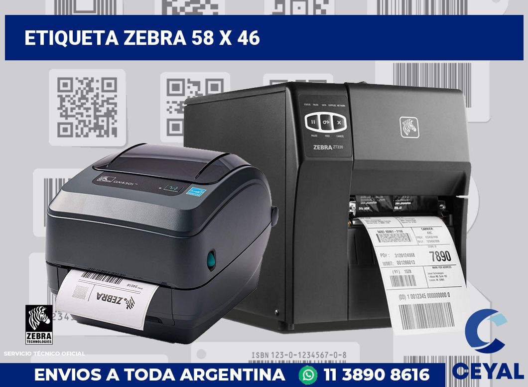 etiqueta zebra 58 x 46