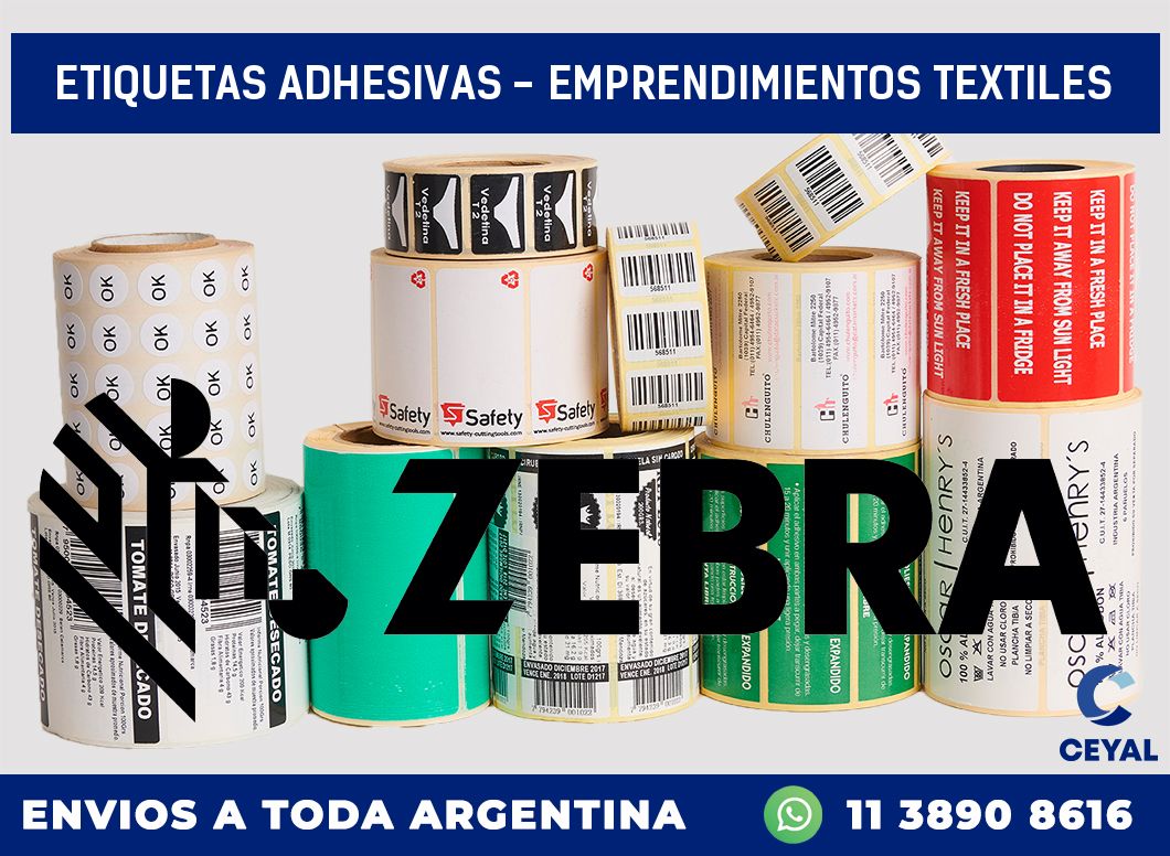 etiquetas adhesivas - Emprendimientos textiles