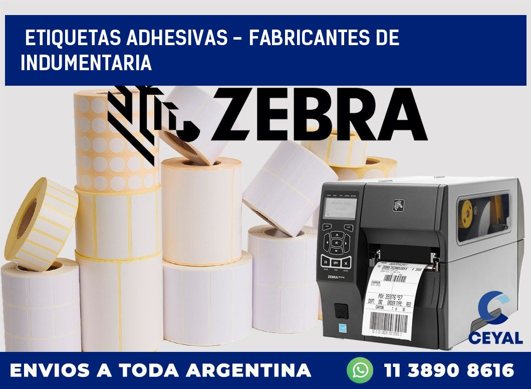 etiquetas adhesivas – Fabricantes de indumentaria