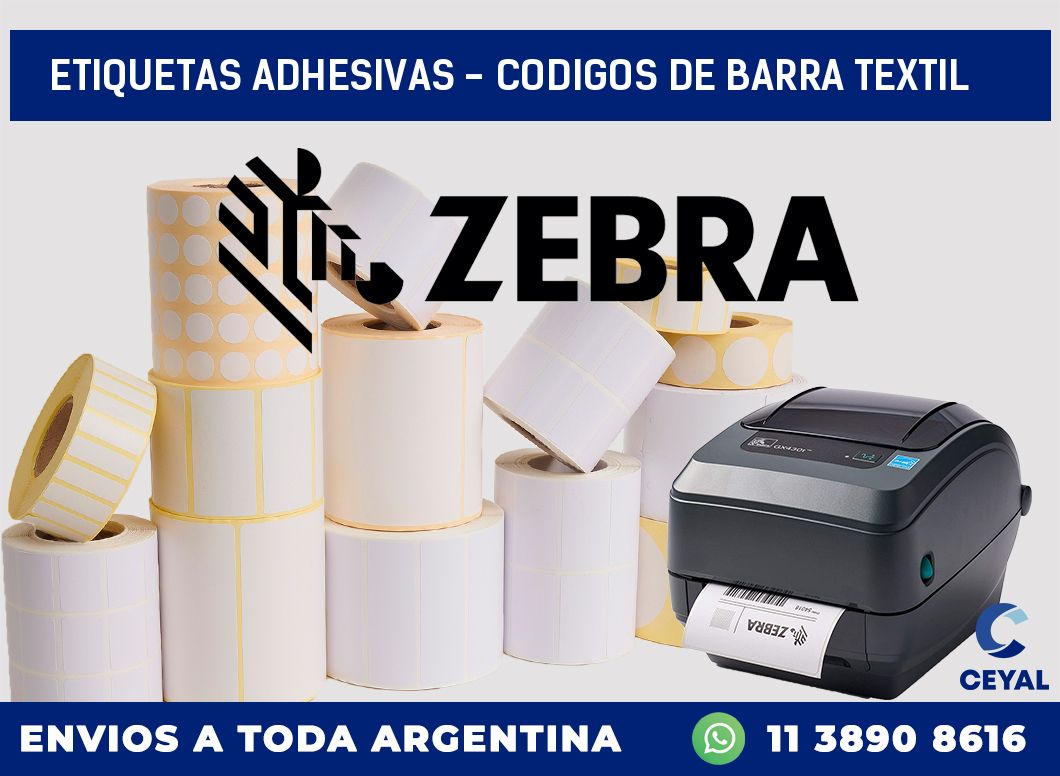 etiquetas adhesivas – codigos de barra textil