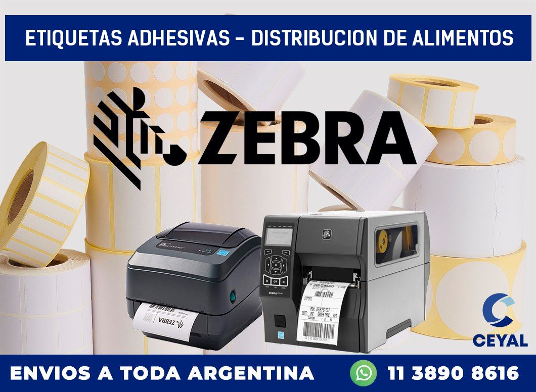 etiquetas adhesivas – distribucion de alimentos