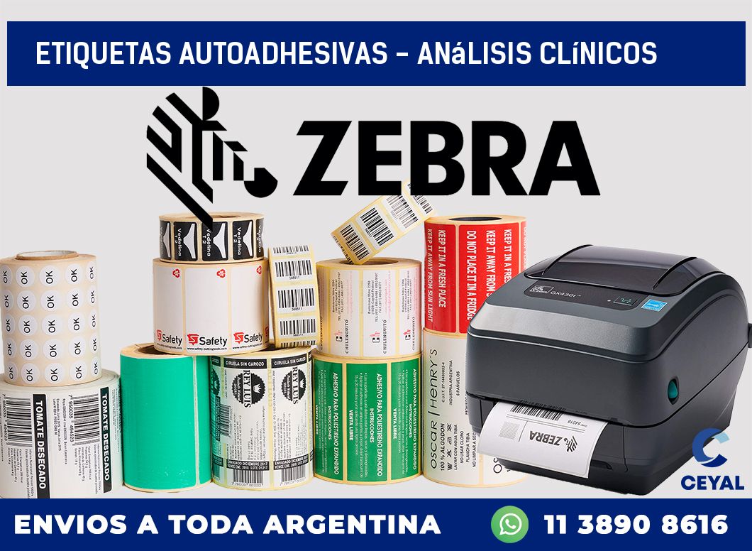 etiquetas autoadhesivas – Análisis clínicos
