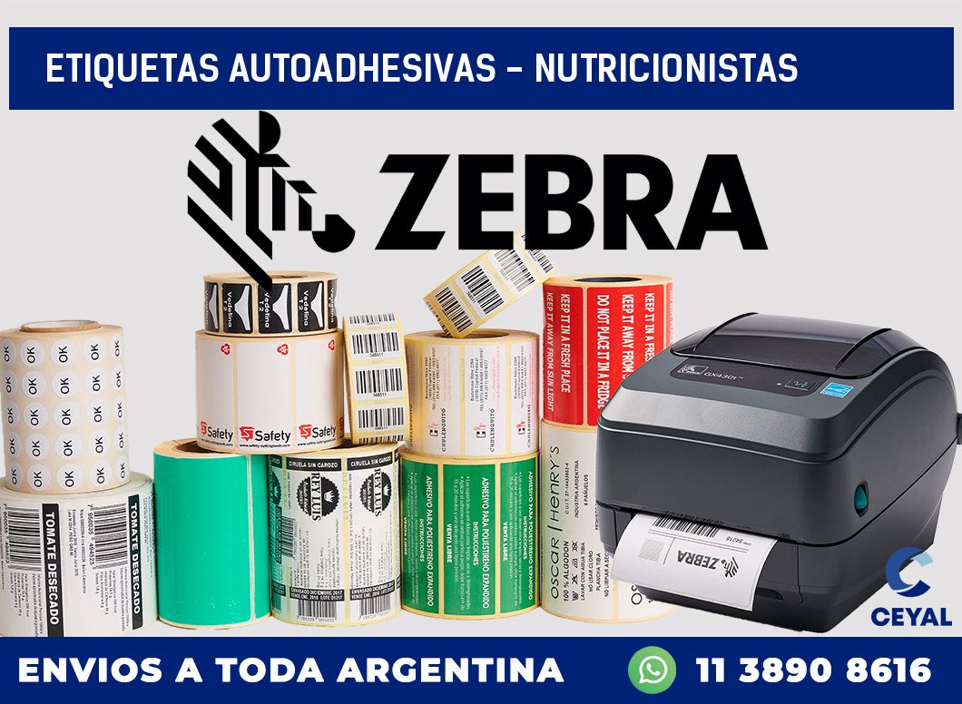 etiquetas autoadhesivas – nutricionistas