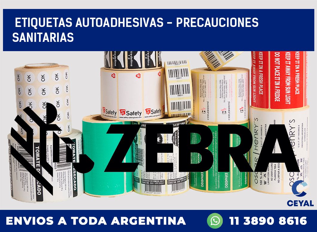 etiquetas autoadhesivas - precauciones sanitarias