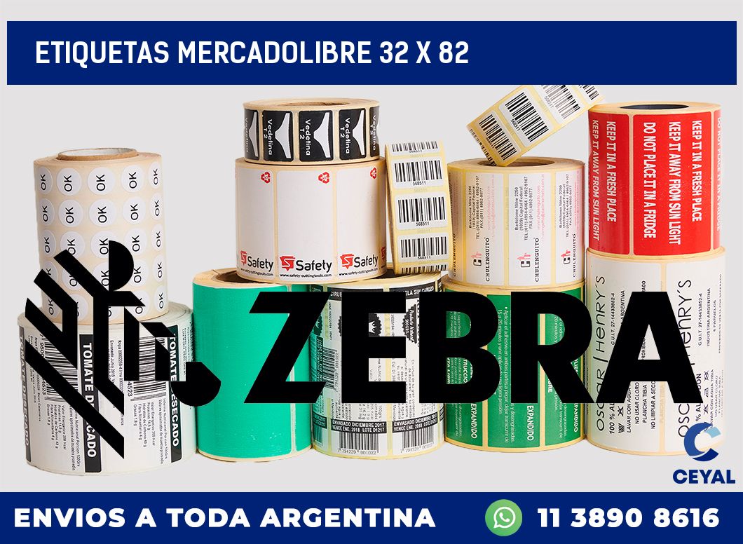 etiquetas mercadolibre 32 x 82