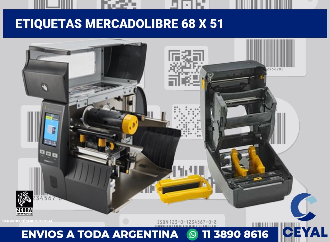 etiquetas mercadolibre 68 x 51