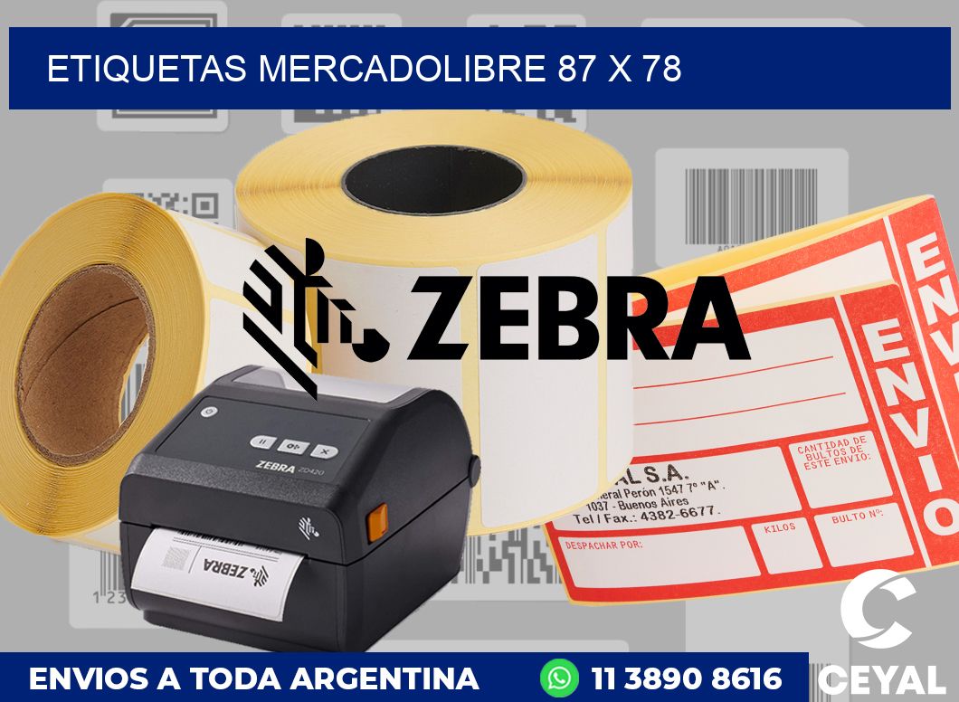 etiquetas mercadolibre 87 x 78