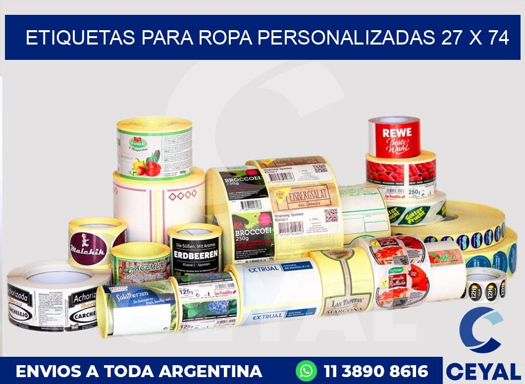 etiquetas para ropa personalizadas 27 x 74