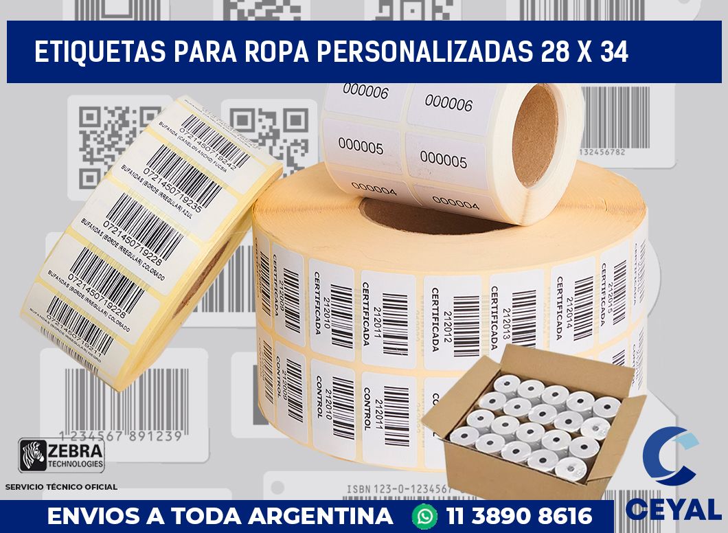etiquetas para ropa personalizadas 28 x 34