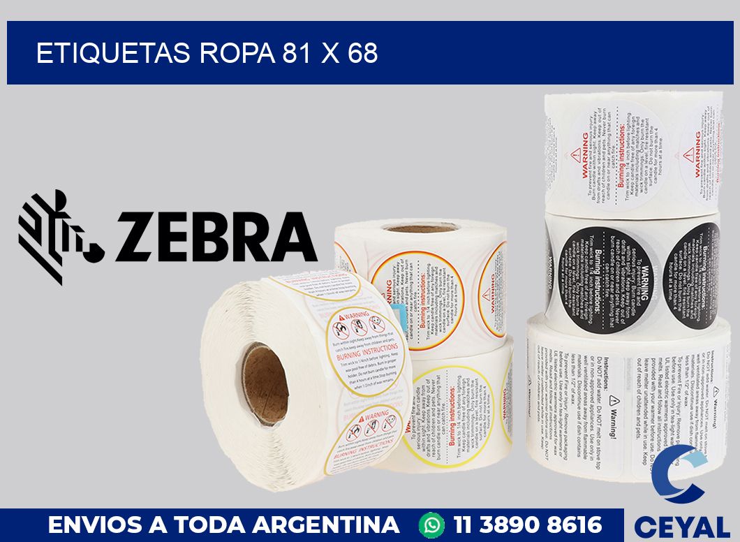 etiquetas ropa 81 x 68