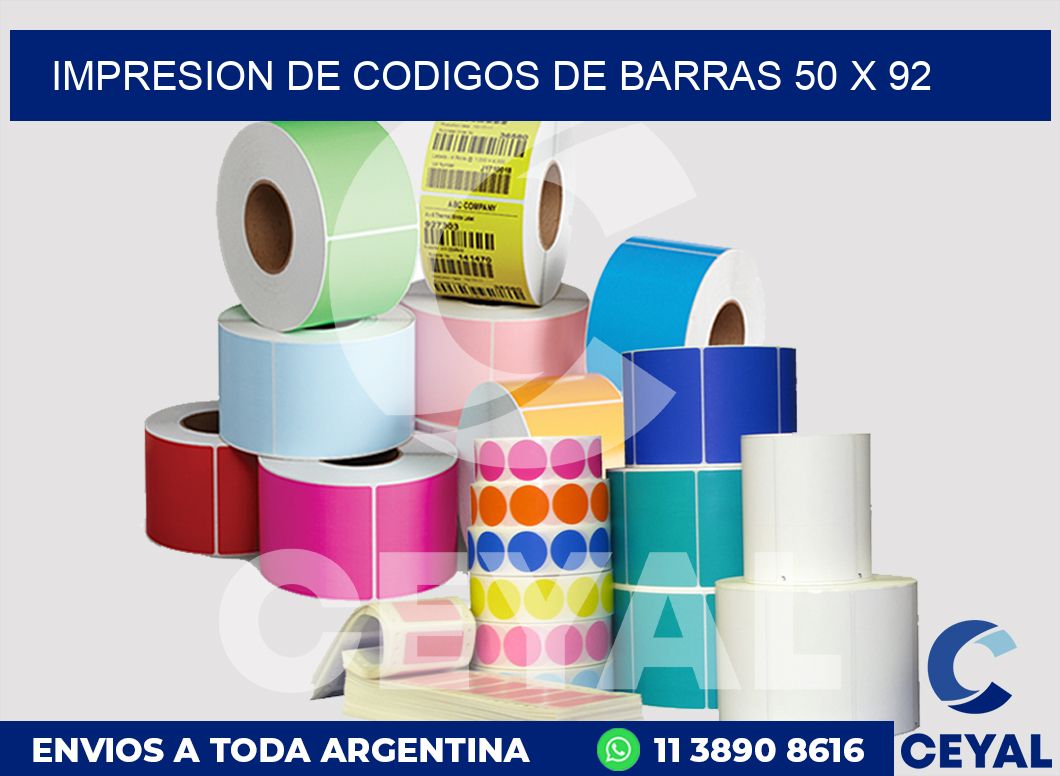 impresion de codigos de barras 50 x 92