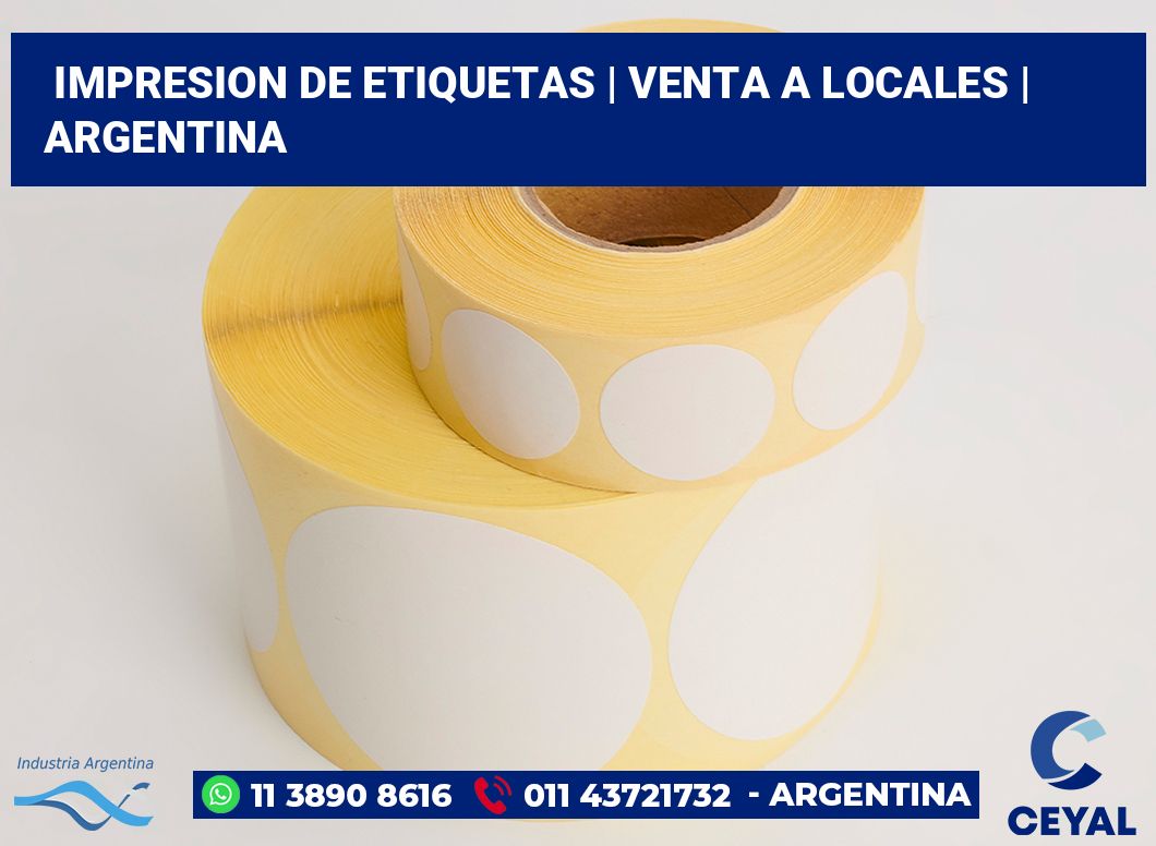 impresion de etiquetas | Venta a locales | Argentina
