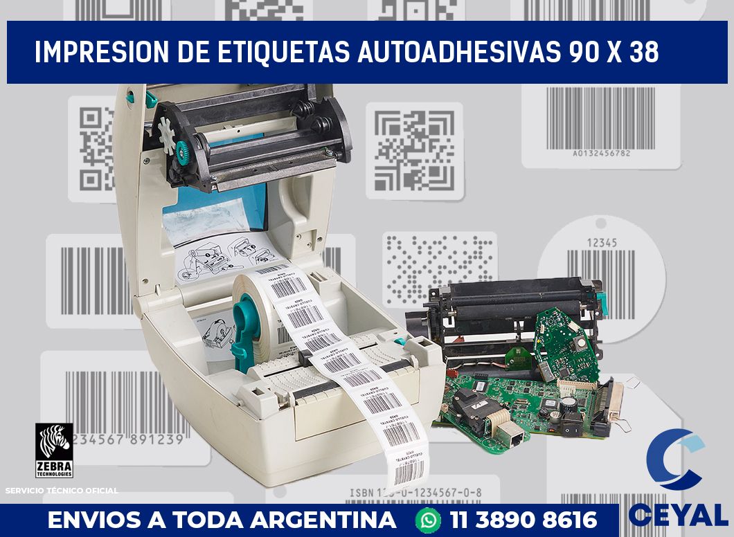 impresion de etiquetas autoadhesivas 90 x 38