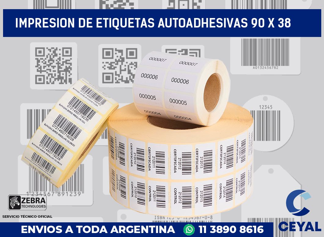 impresion de etiquetas autoadhesivas 90 x 38
