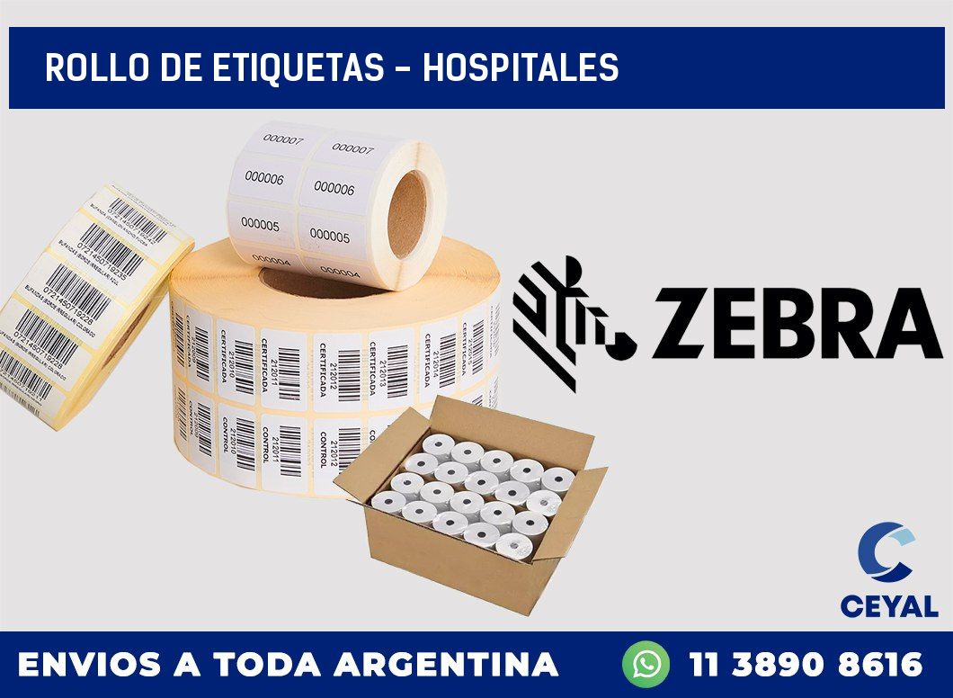 rollo de etiquetas - Hospitales