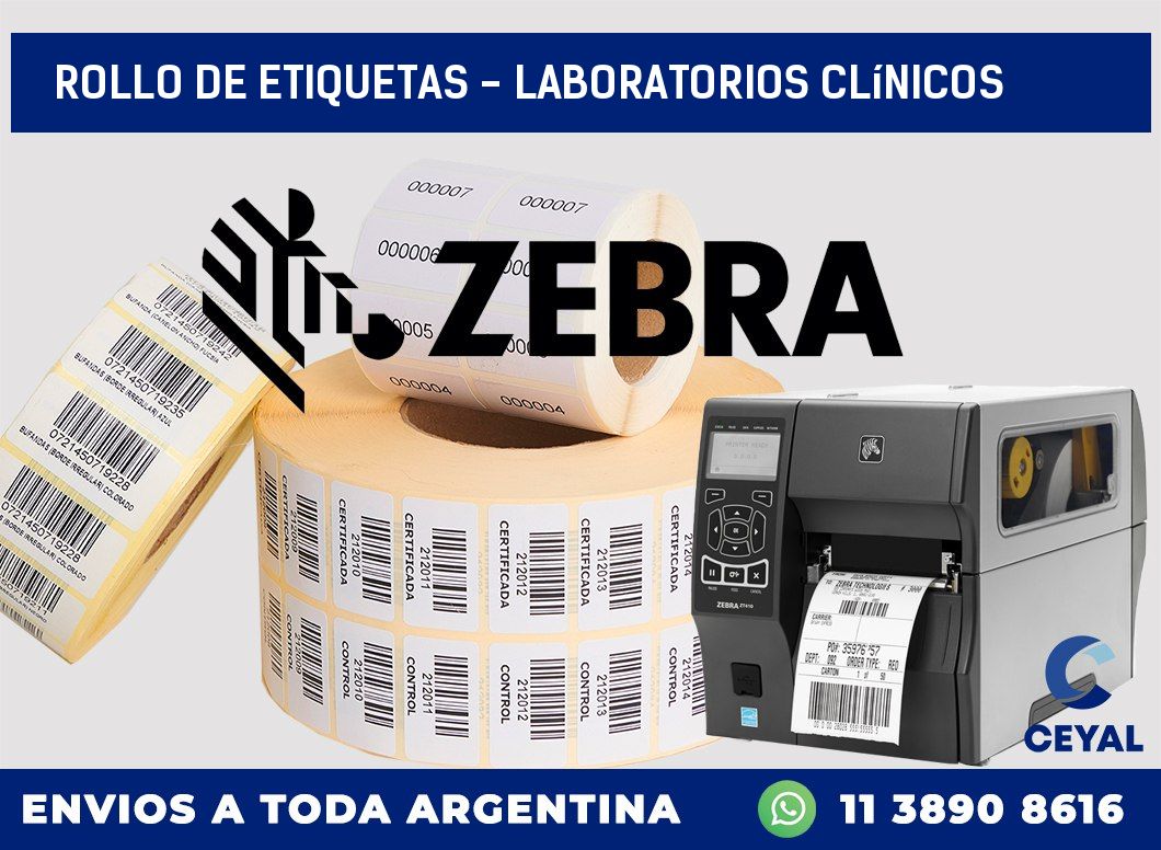 rollo de etiquetas – Laboratorios clínicos