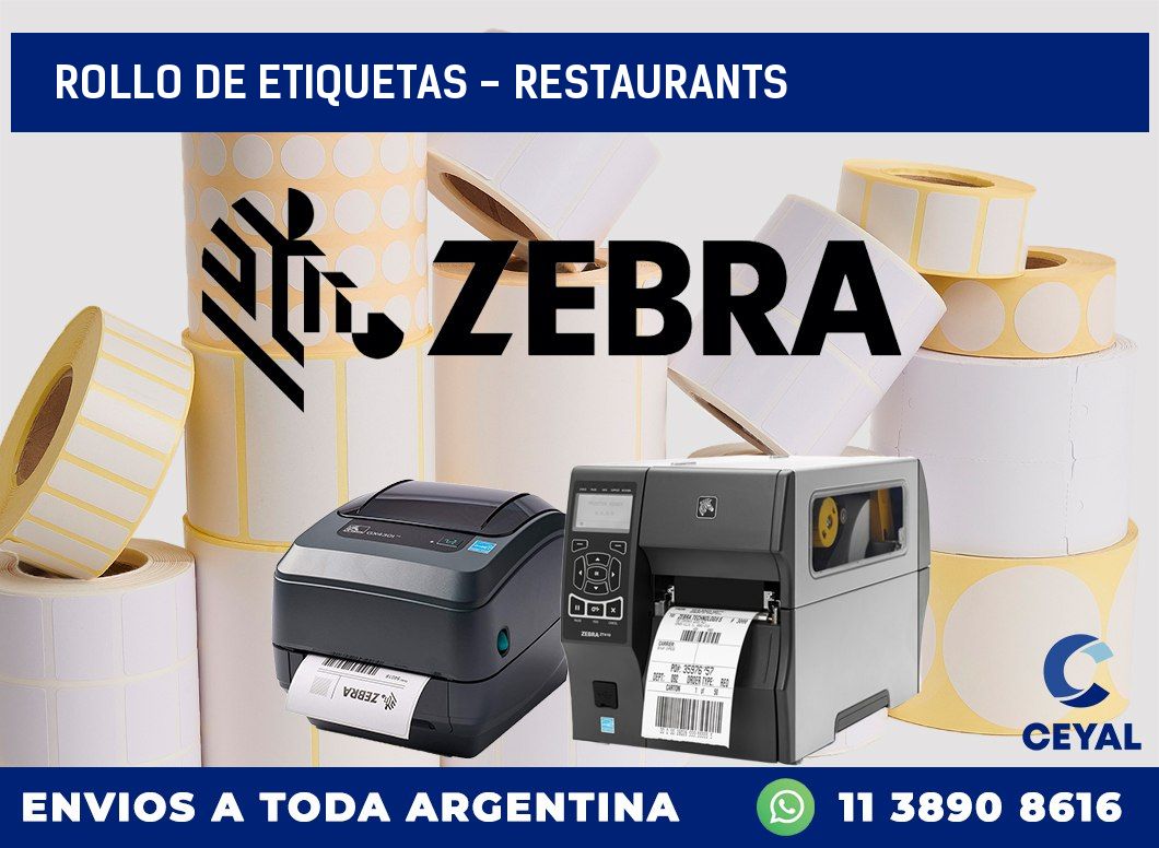 rollo de etiquetas - Restaurants