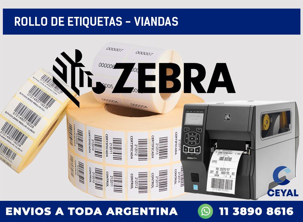 rollo de etiquetas – Viandas