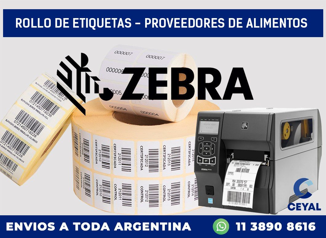 rollo de etiquetas – proveedores de alimentos