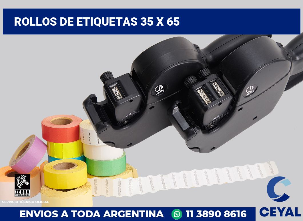 rollos de etiquetas 35 x 65