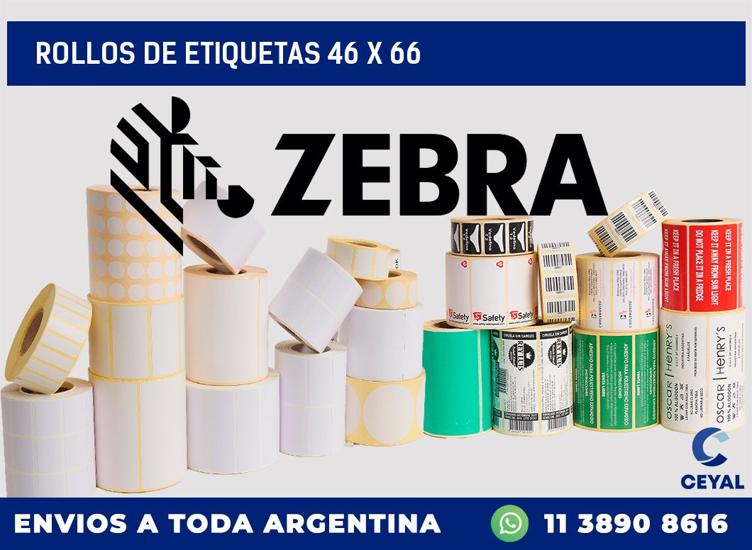 rollos de etiquetas 46 x 66