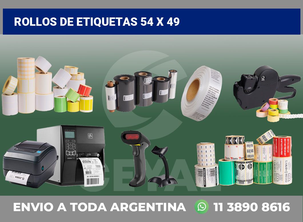 rollos de etiquetas 54 x 49