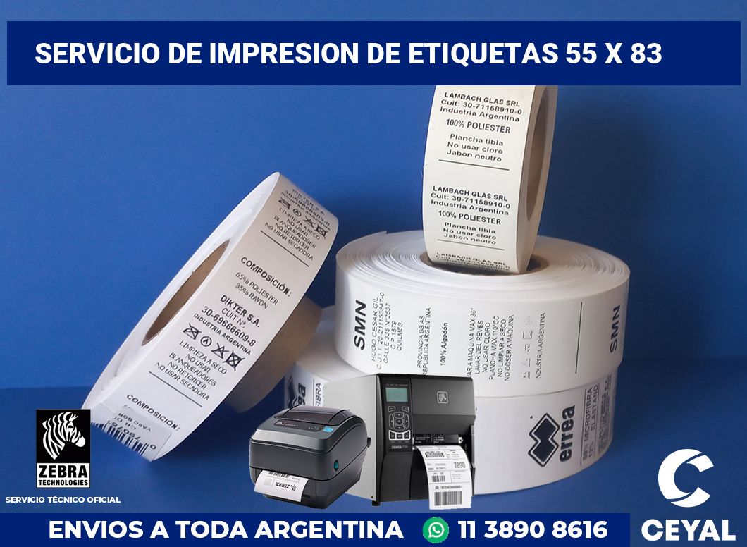 servicio de impresion de etiquetas 55 x 83
