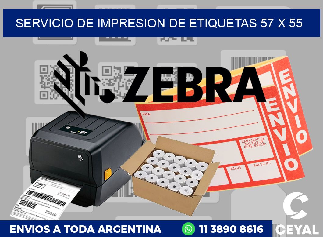 servicio de impresion de etiquetas 57 x 55