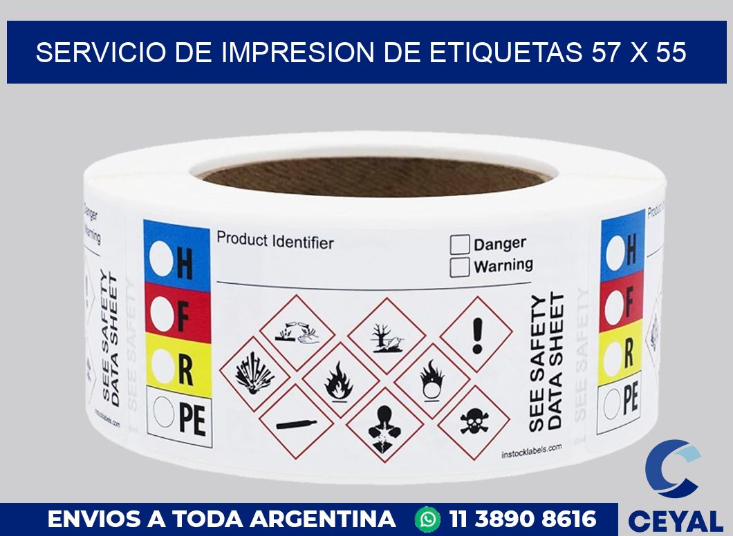 servicio de impresion de etiquetas 57 x 55