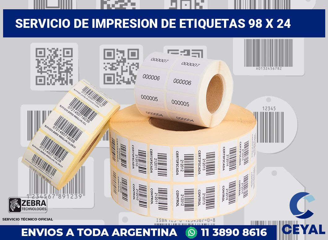 servicio de impresion de etiquetas 98 x 24