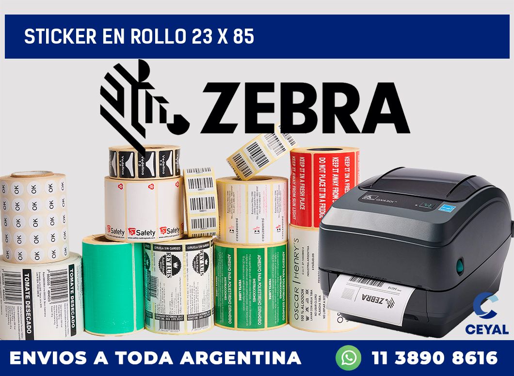 sticker en rollo 23 x 85