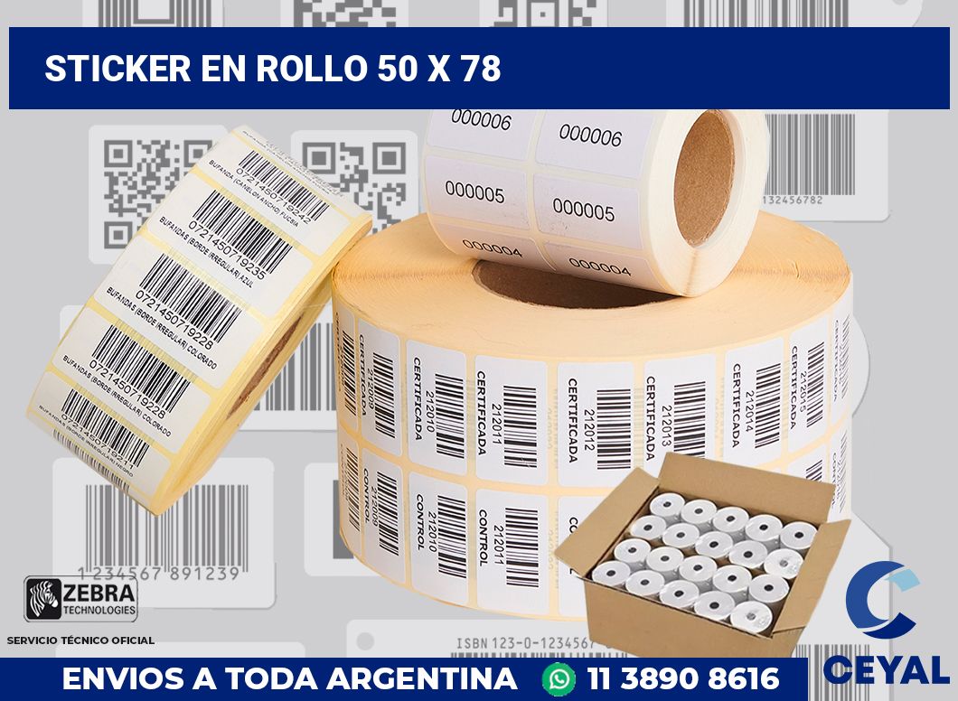 sticker en rollo 50 x 78