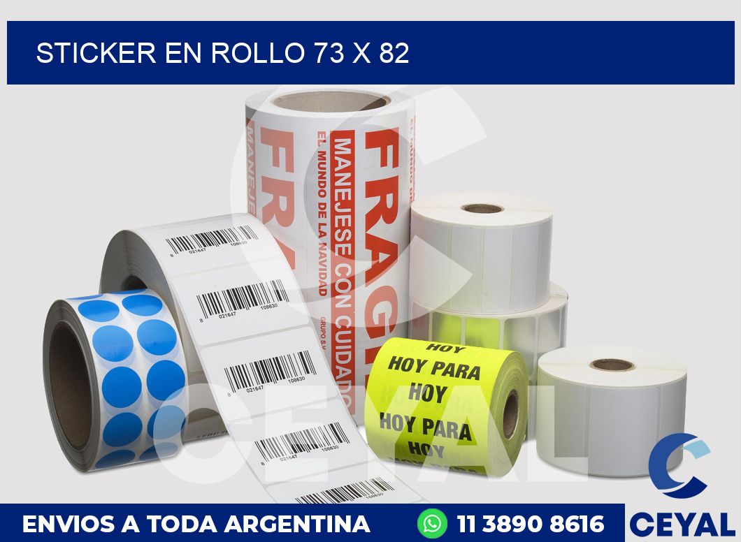 sticker en rollo 73 x 82