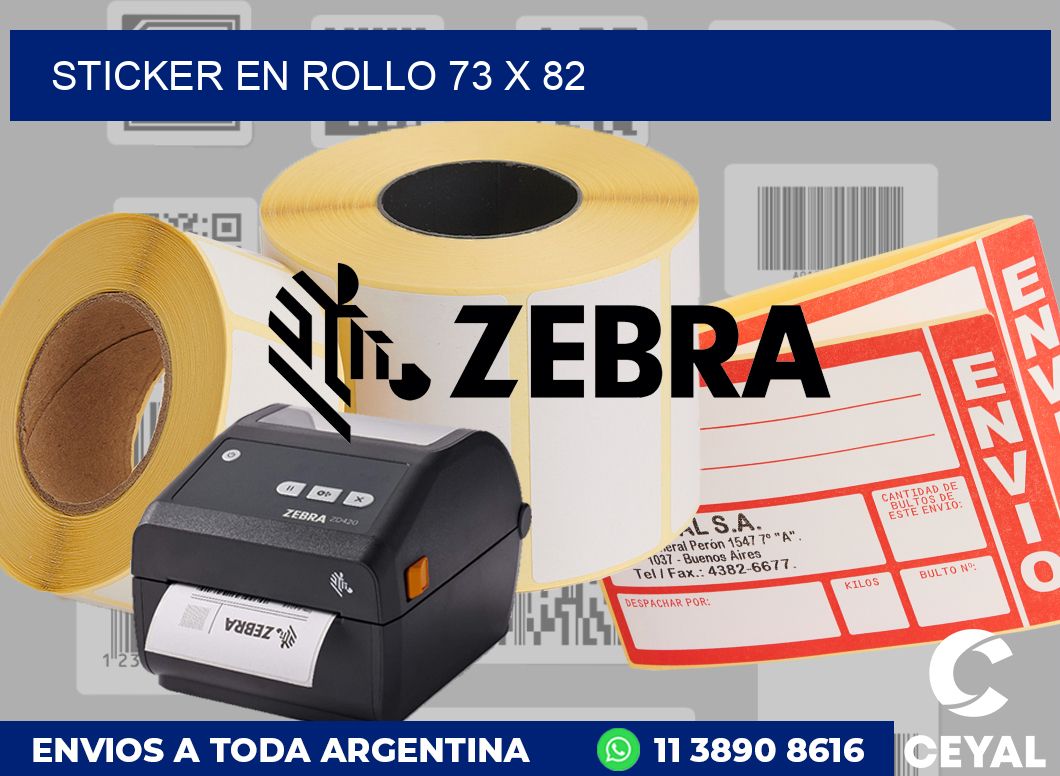 sticker en rollo 73 x 82