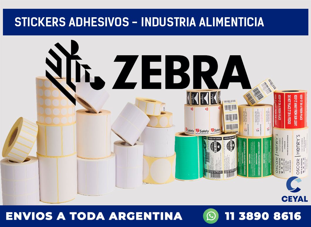 stickers adhesivos – Industria alimenticia