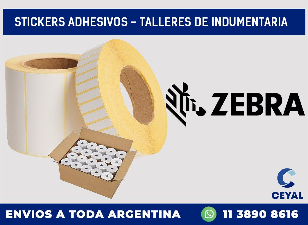 stickers adhesivos - Talleres de indumentaria
