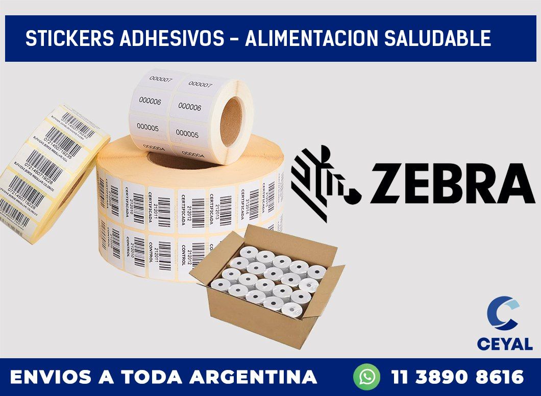 stickers adhesivos - alimentacion saludable