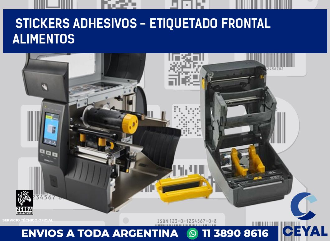 stickers adhesivos - etiquetado frontal alimentos