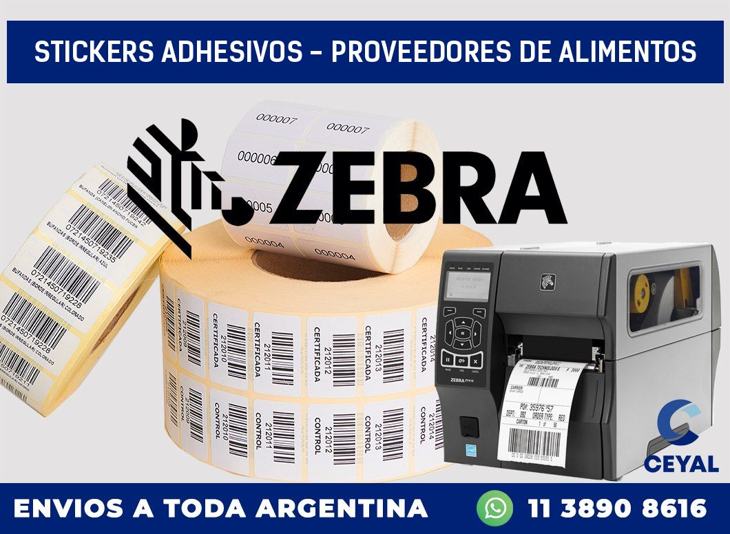 stickers adhesivos – proveedores de alimentos