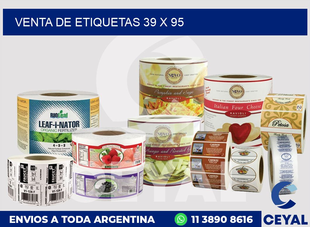 venta de etiquetas 39 x 95