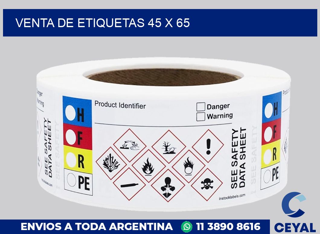 venta de etiquetas 45 x 65