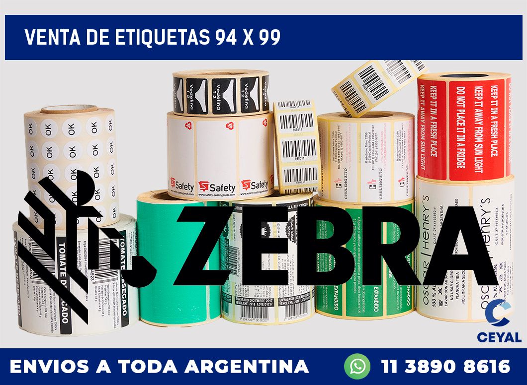 venta de etiquetas 94 x 99
