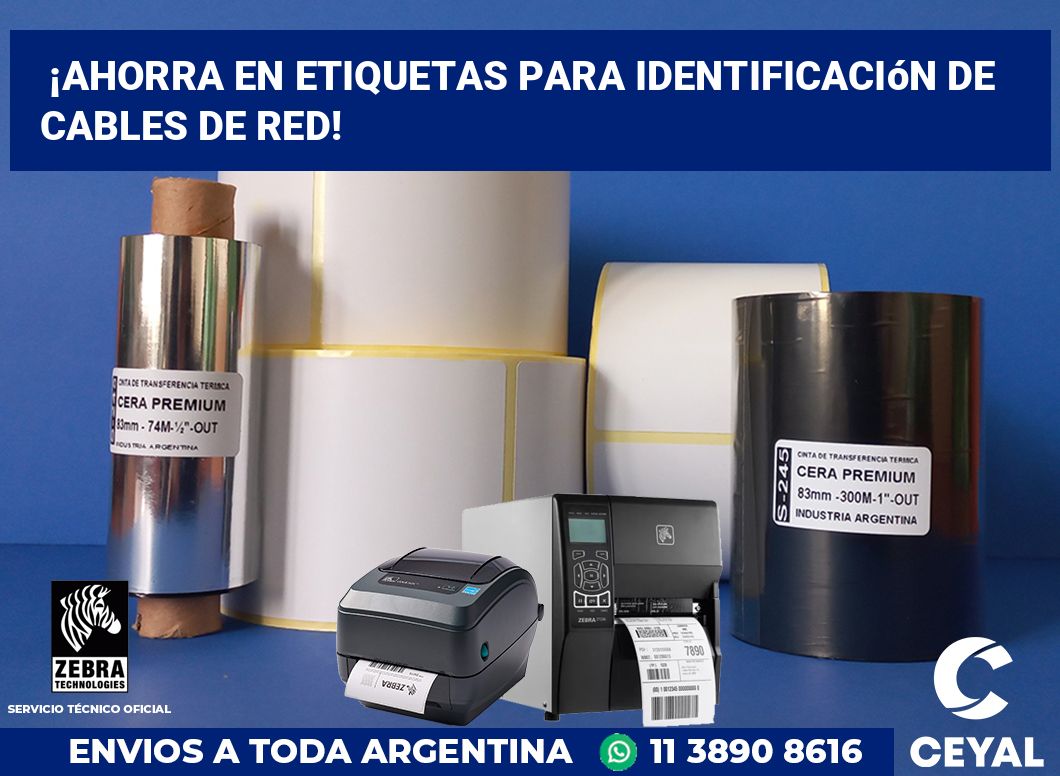 ¡Ahorra en Etiquetas para Identificación de Cables de Red!