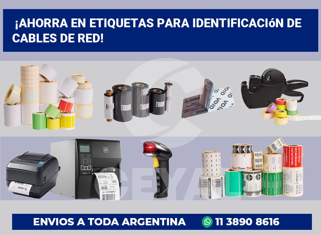 ¡Ahorra en Etiquetas para Identificación de Cables de Red!