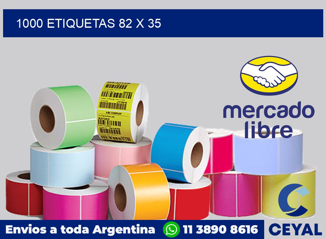1000 etiquetas 82 x 35