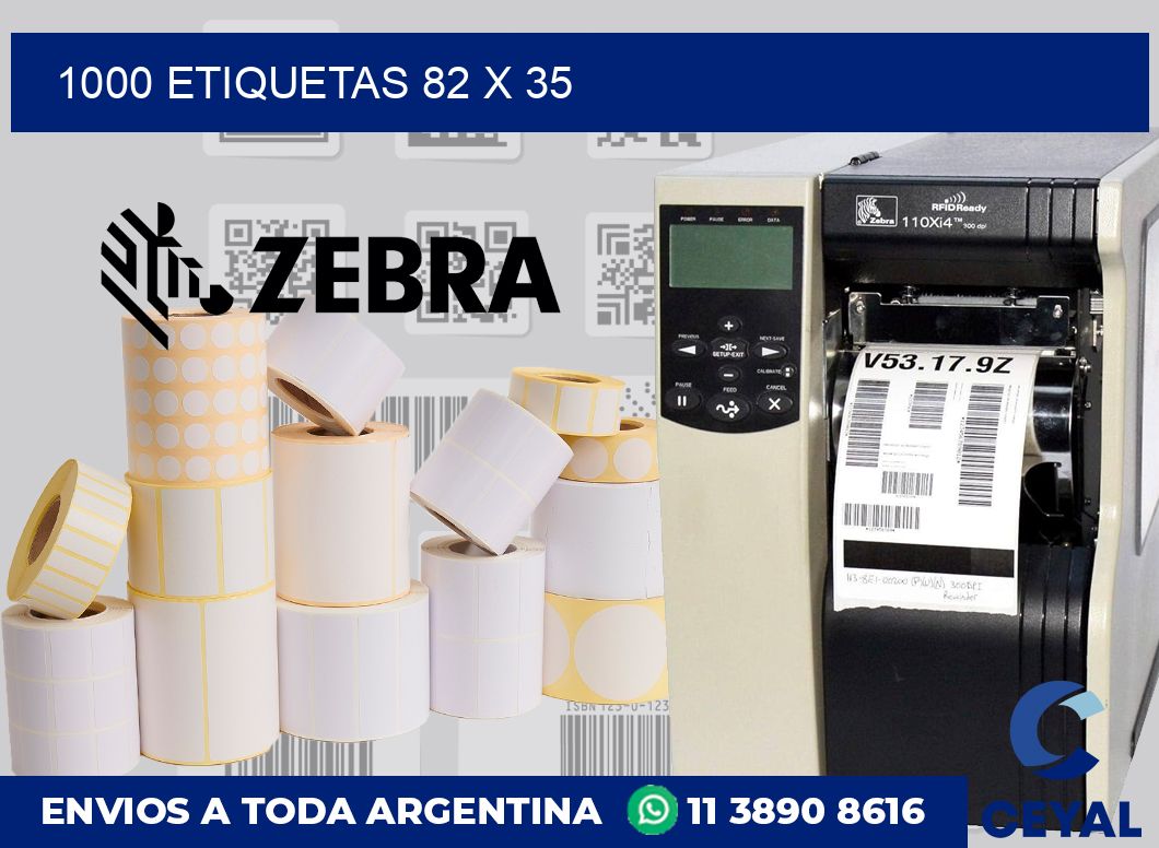 1000 etiquetas 82 x 35