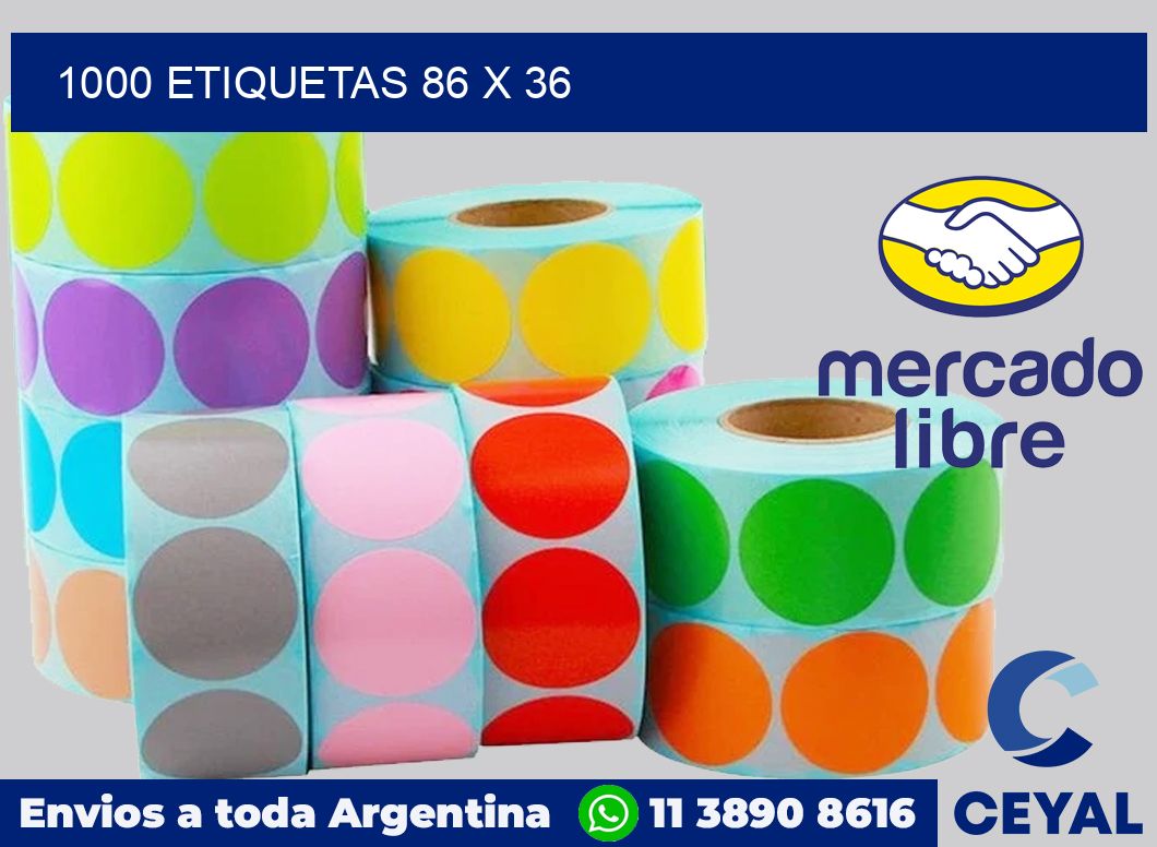 1000 etiquetas 86 x 36